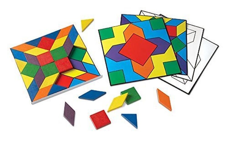 Learning Resources Parquetry Blocks & 20 Pattern Cards, 53 Piece Set, Ages 4+ - Image 3